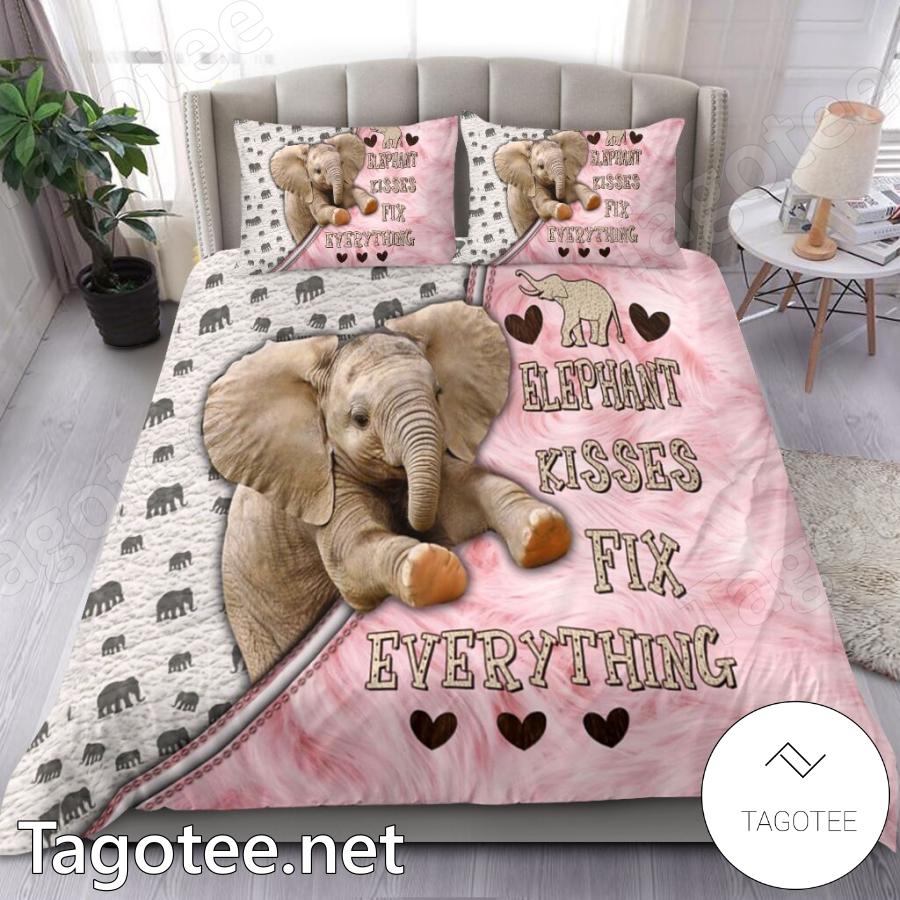 Elephant Kisses Fix Everything Bedding Set a