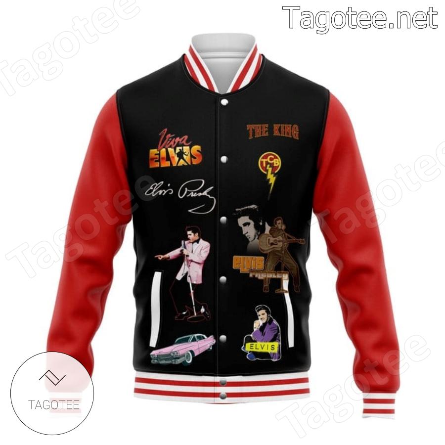 Elvis Presley Long Live The King Baseball Jacket a