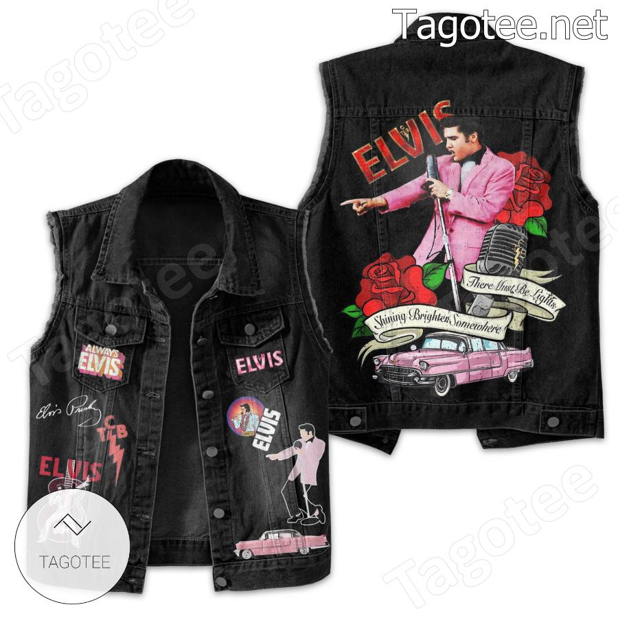 Elvis Presley There Must Be Lights Sleeveless Denim Jacket