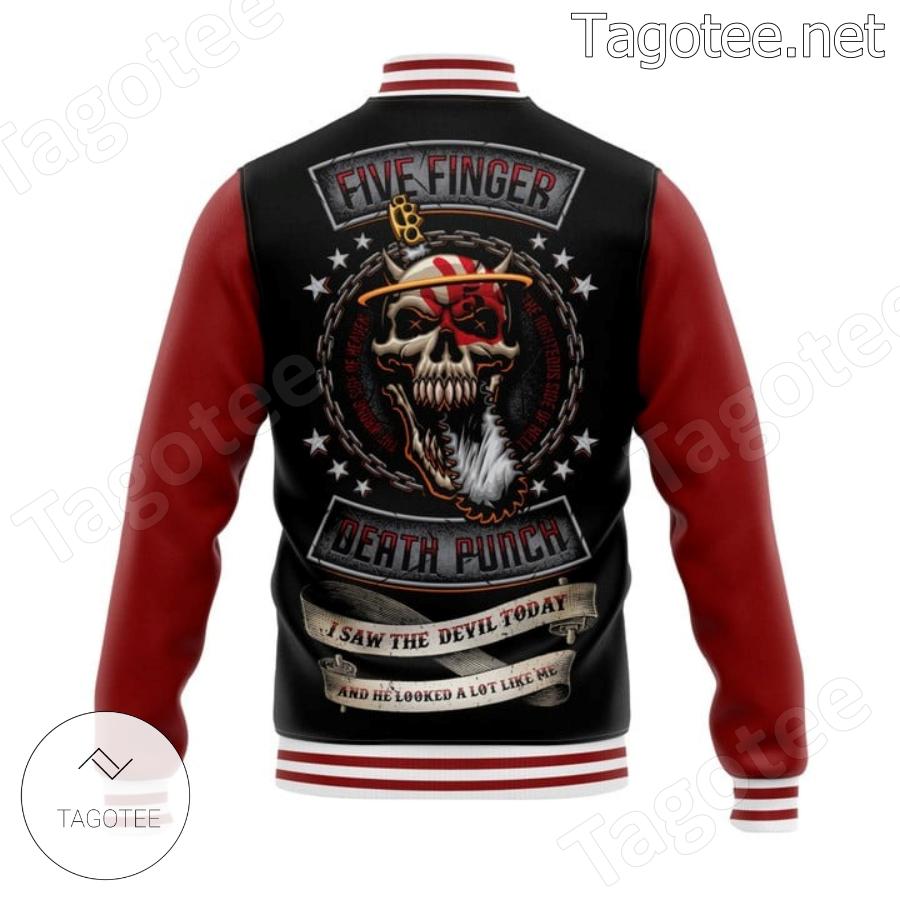 Five Finger Death Punch I Saw The Devil Today Baseball Jacket a