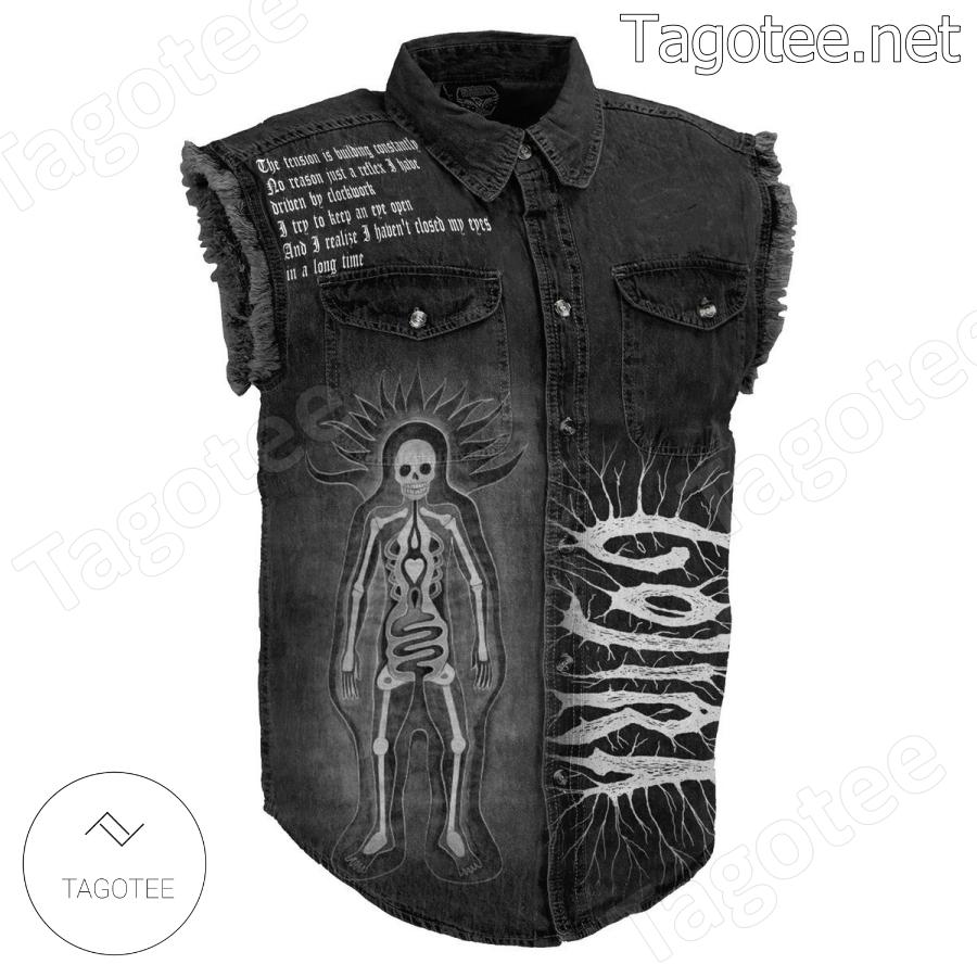 Gojira The Art Of Dying Sleeveless Denim Jacket a