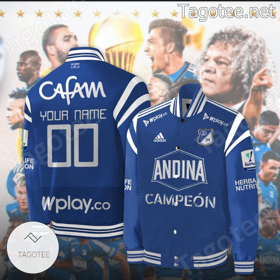 Millonarios Fc Campeon Personalized Baseball Jacket