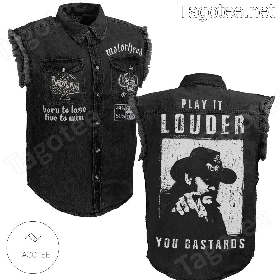 Motorhead Born To Lose Live To Win Sleeveless Denim Jacket