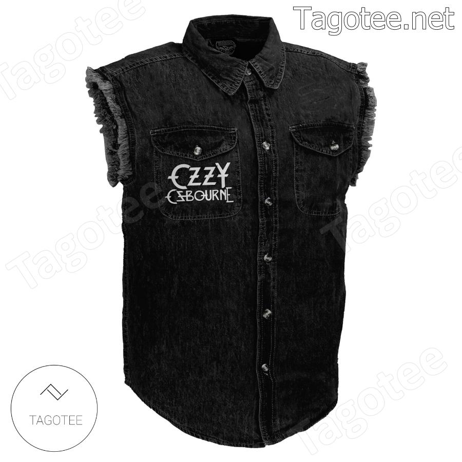 Ozzy Osbourne Now The Feeling Is Dead Sleeveless Denim Jacket a