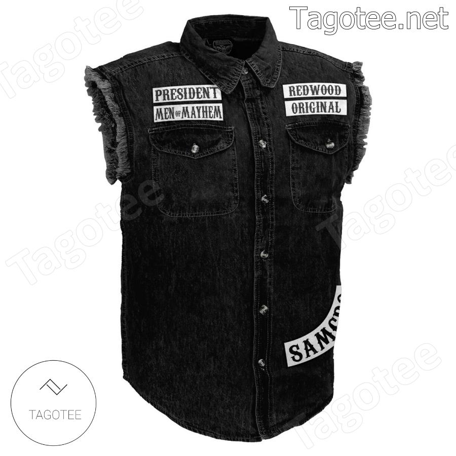 Sons Of Anarchy California Sleeveless Denim Jacket a