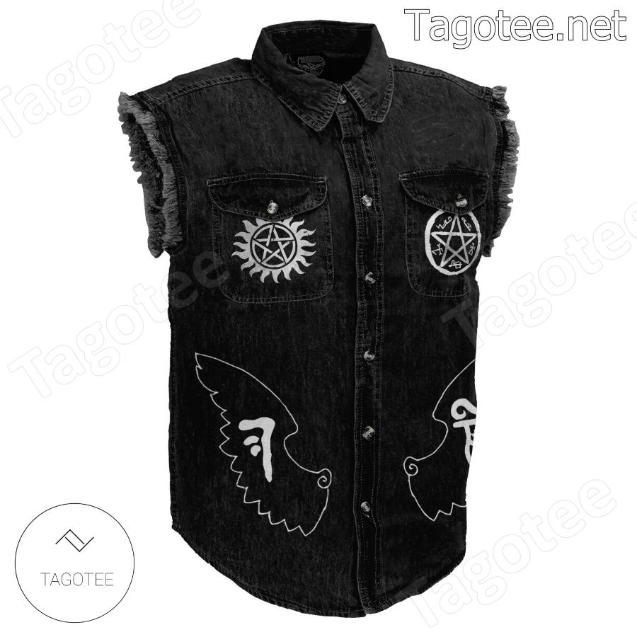 Supernatural Join The Hunt Sleeveless Denim Jacket a