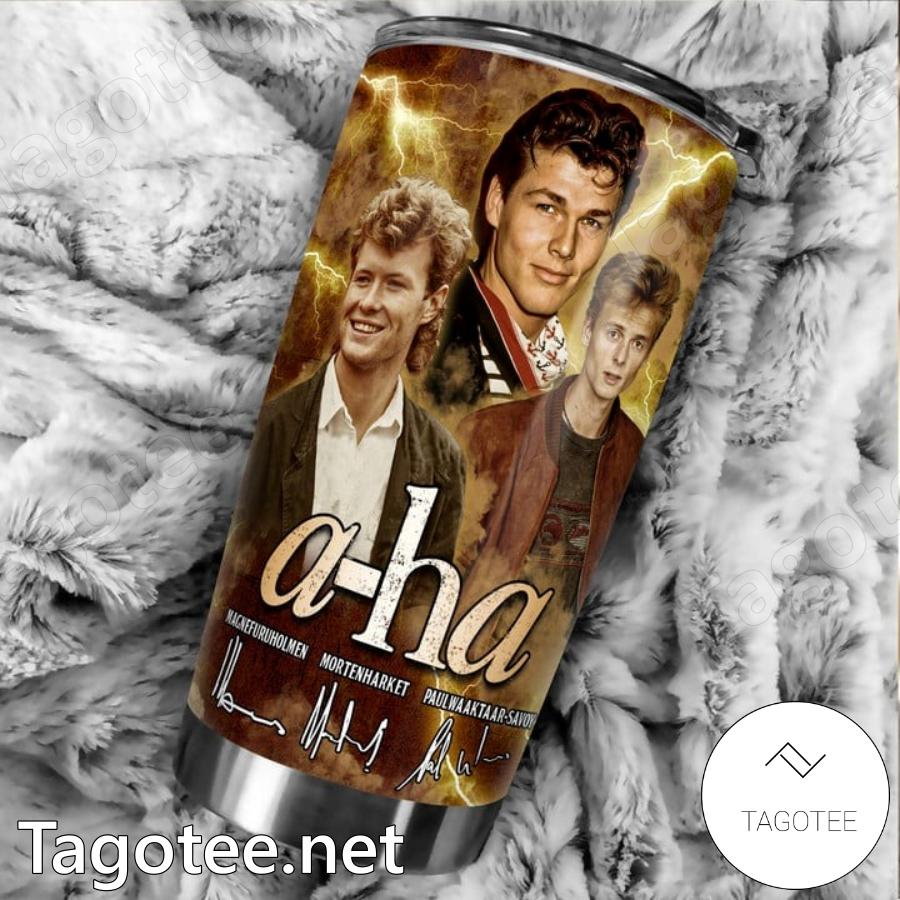 A-ha Band Signatures Tumbler a