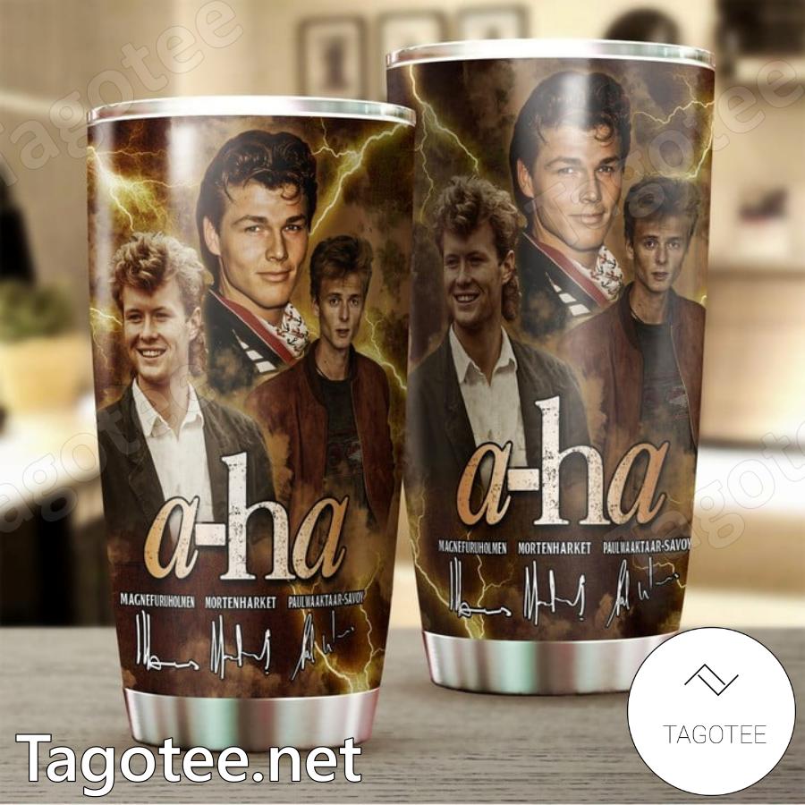 A-ha Band Signatures Tumbler