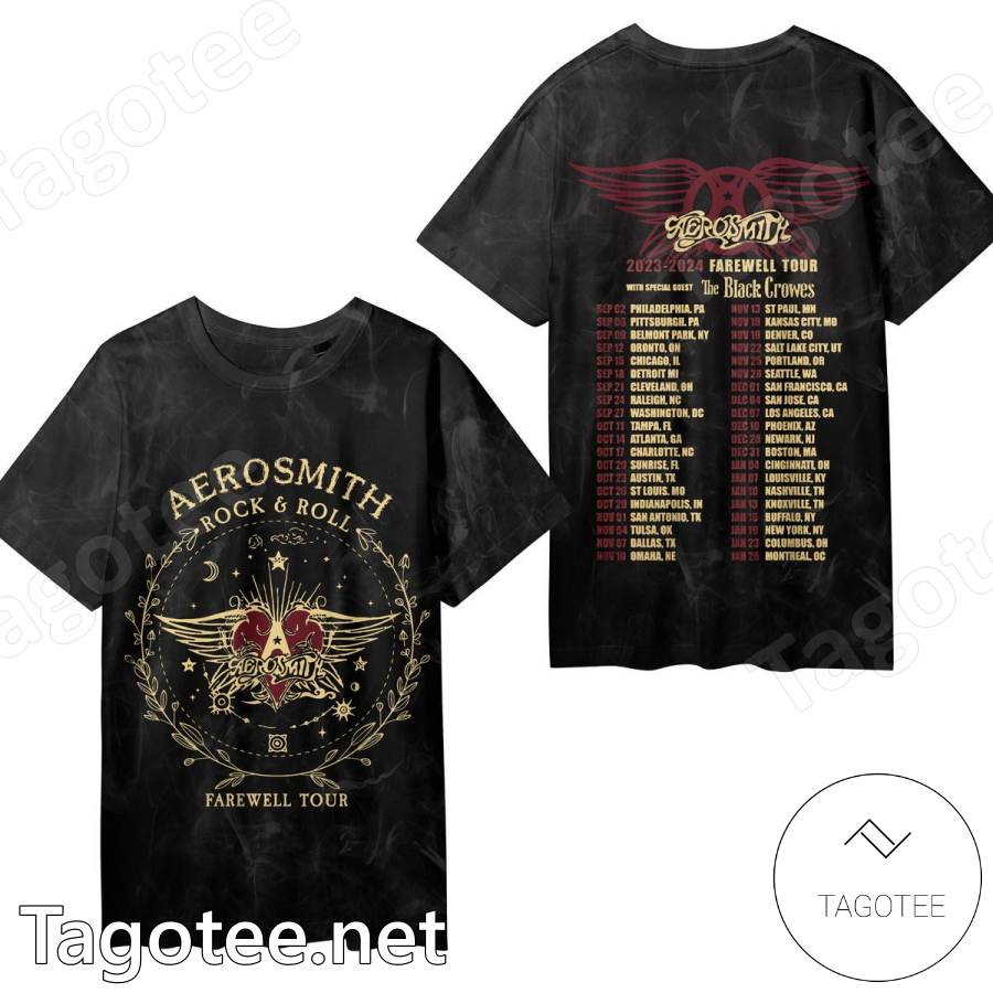 Aerosmith Rock And Roll Farewell Tour T-shirt, Cap a