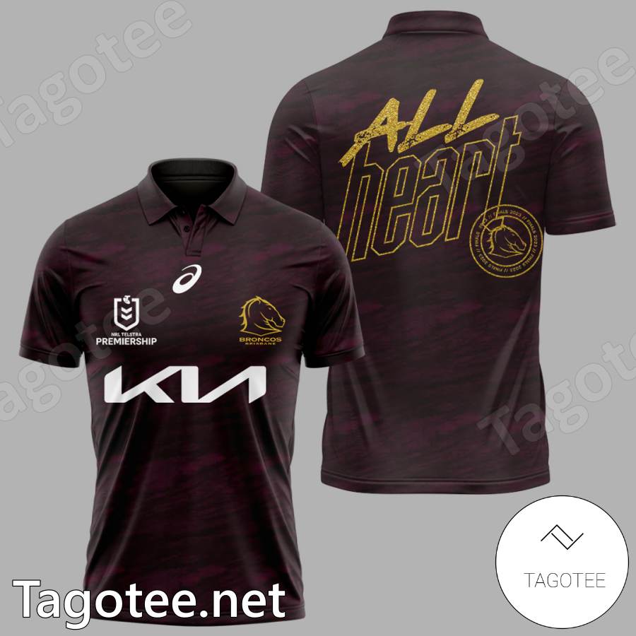 All Heart Finals 2023 Brisbane Broncos Polo Shirt a