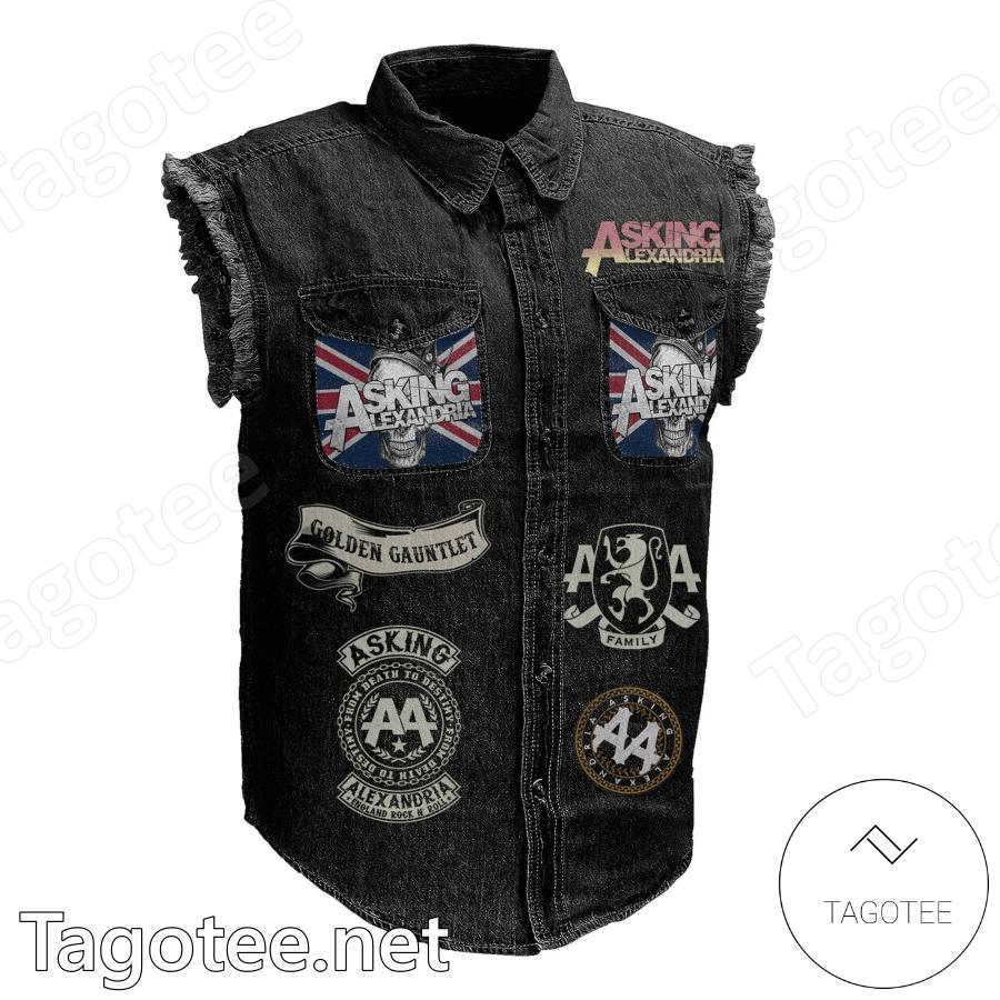 Asking Alexandria Never Let Them Bring You Down Denim Vest Jacket a