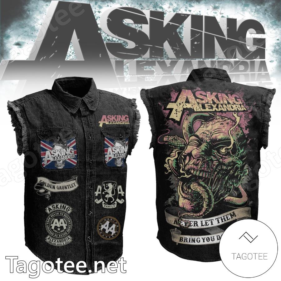 Asking Alexandria Never Let Them Bring You Down Denim Vest Jacket