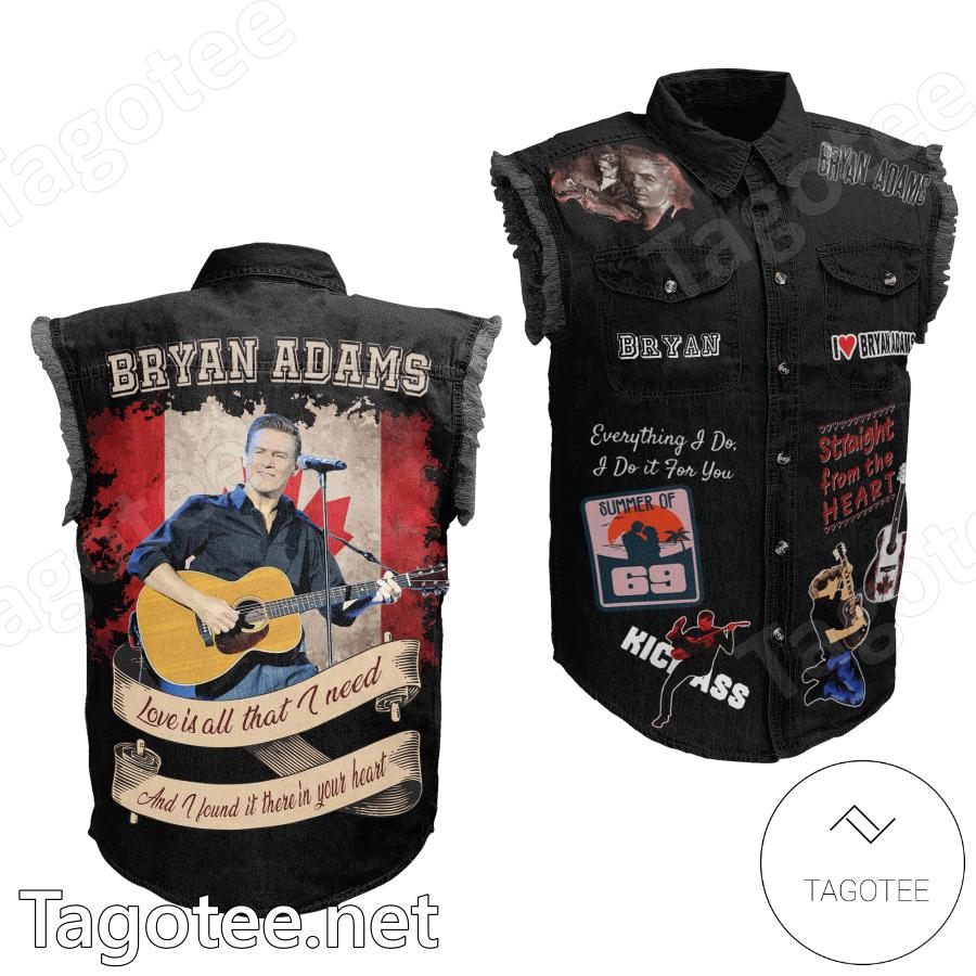 Bryan Adams Love Is All That I Need Sleeveless Denim Jacket