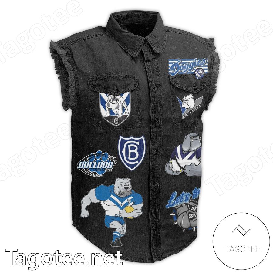 Canterbury-bankstown Bulldogs For Life Sleeveless Denim Jacket a