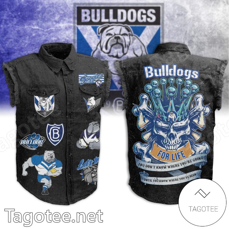 Canterbury-bankstown Bulldogs For Life Sleeveless Denim Jacket