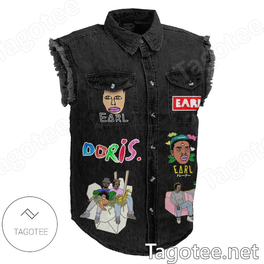 Earl Sweatshirt Sleeveless Denim Jacket a