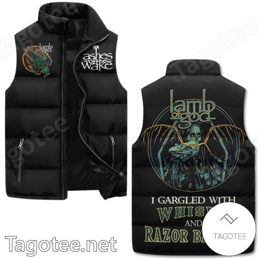 Lamb Of God I Gargled With Whisky And Razor Blades Sleeveless Puffer Vest