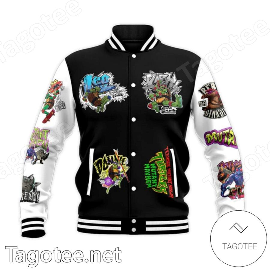 Teenage Mutant Ninja Turtles Mutant Mayhem Baseball Jacket a