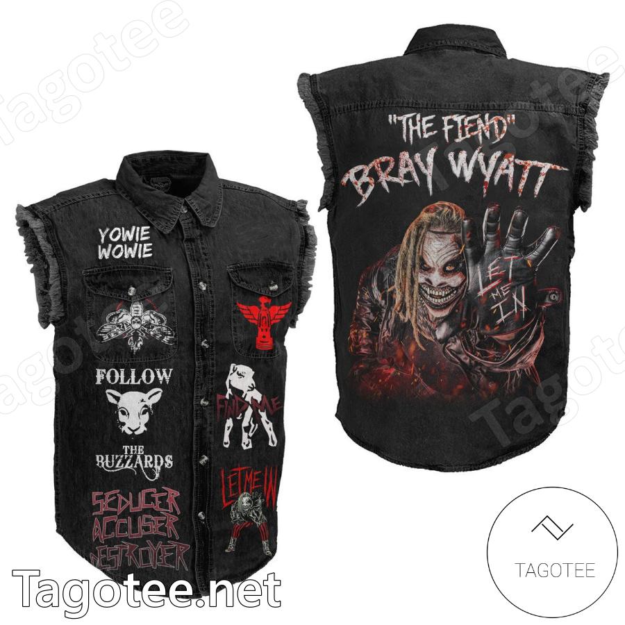 The Fiend Bray Wyatt Denim Vest Jacket