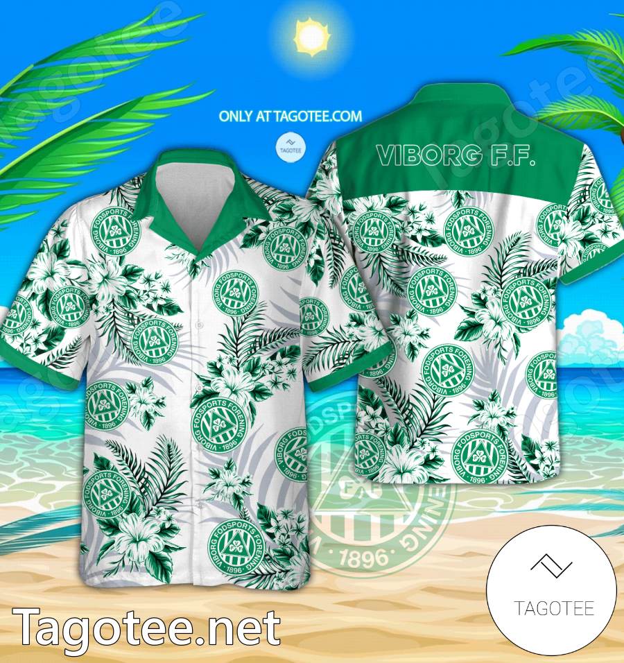 Viborg Danish Superliga Hawaiian Shirt - EmonShop