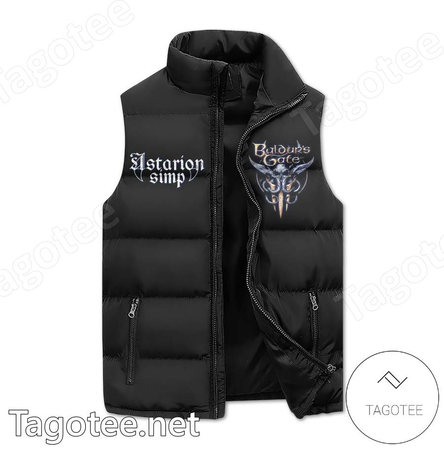 Baldur's Gate Astarion Simp Men's Sleeveless Puffer Jacket a