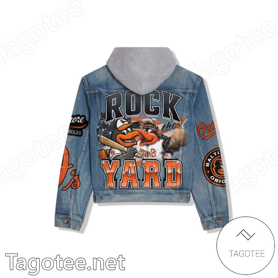 Baltimore Orioles Rock Yard Hooded Denim Jacket a