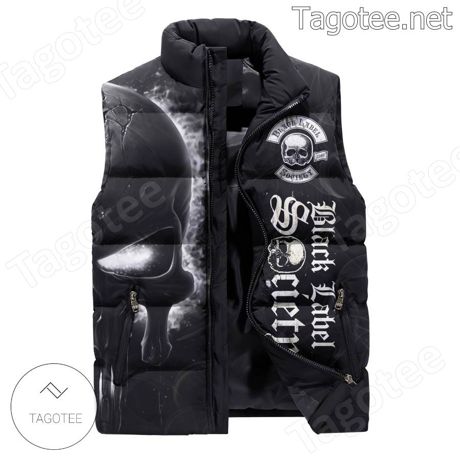 Black Label Society Skull Could You Promise Me As I Promise You Puffer Vest a