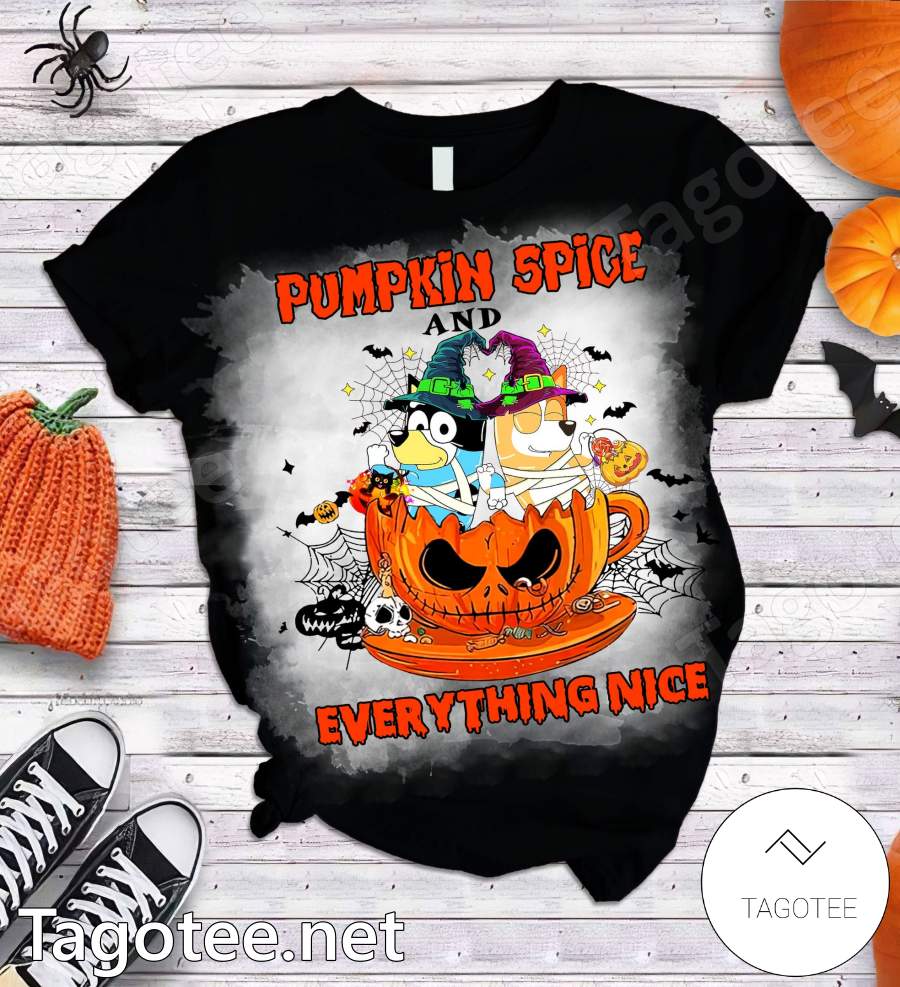 Bluey Pumpkin Spice And Everything Nice Pajamas Set a