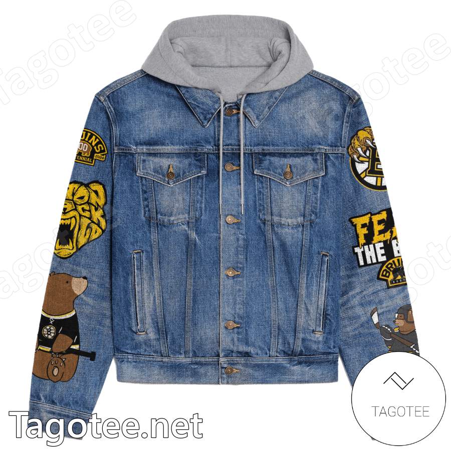 Boston Bruins It's All Of Us Hooded Jean Jacket a