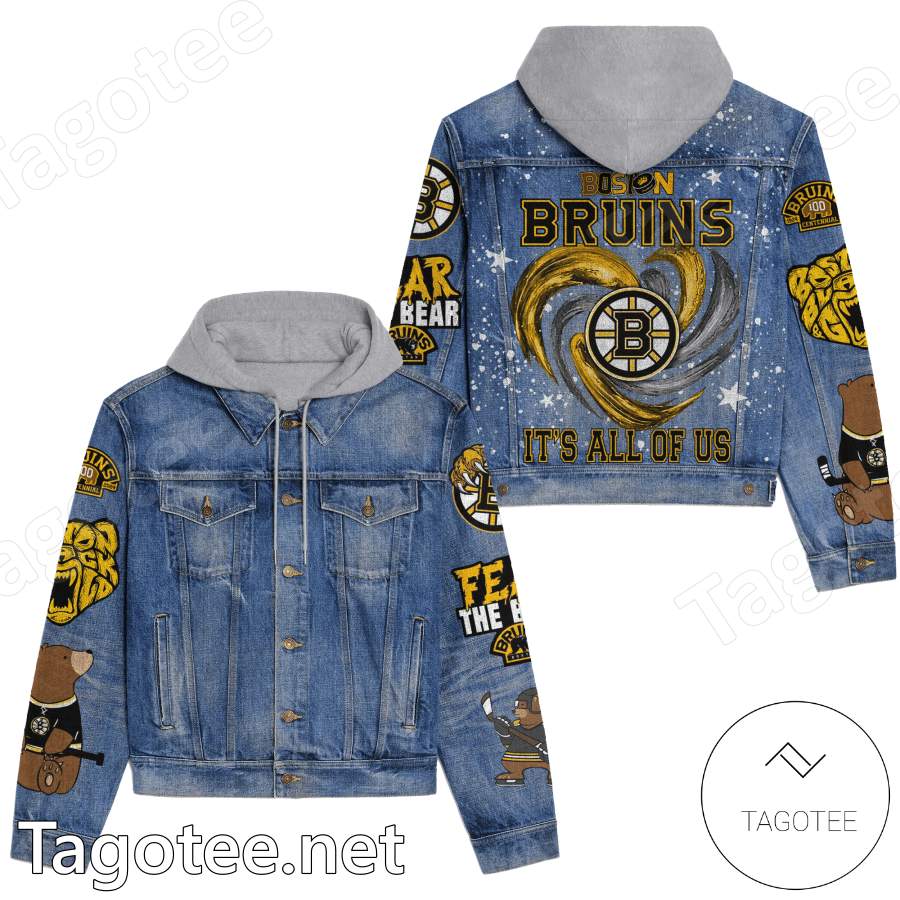 Boston Bruins It's All Of Us Hooded Jean Jacket