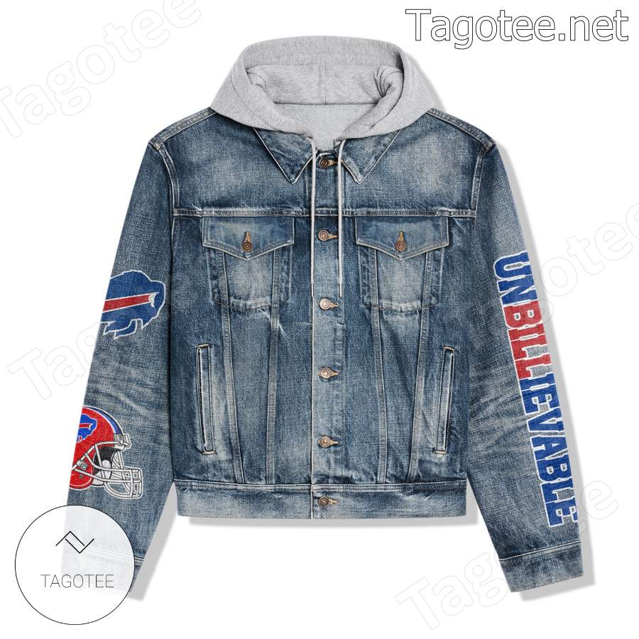 Buffalo Bills In My Veins Jesus In My Heart Hooded Jean Jacket a