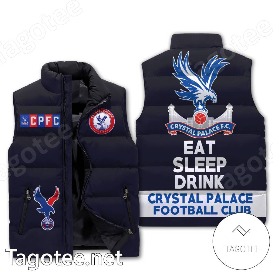 Crystal Palace Eat Sleep Drink  Puffer Vest