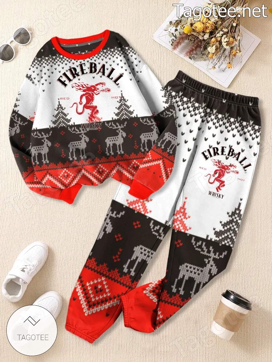 Fireball Whisky Ugly Christmas Sweatshirt And Pant