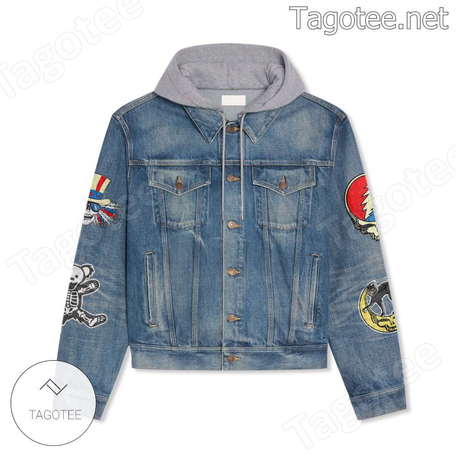 Grateful Dead One More Halloween Night Jean Jacket Hoodie a