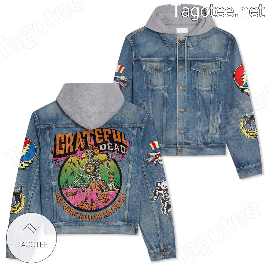 Grateful Dead One More Halloween Night Jean Jacket Hoodie