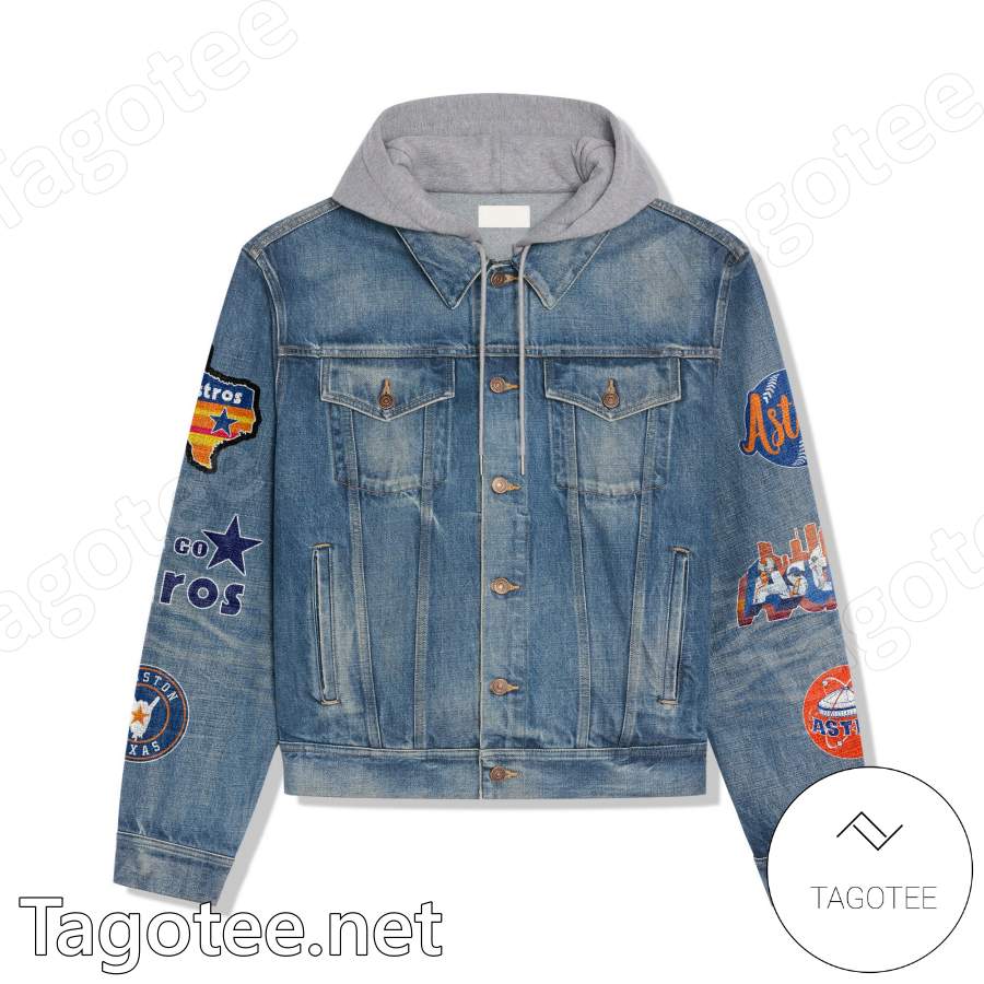 Houston Astros The West Won Hooded Denim Jacket a