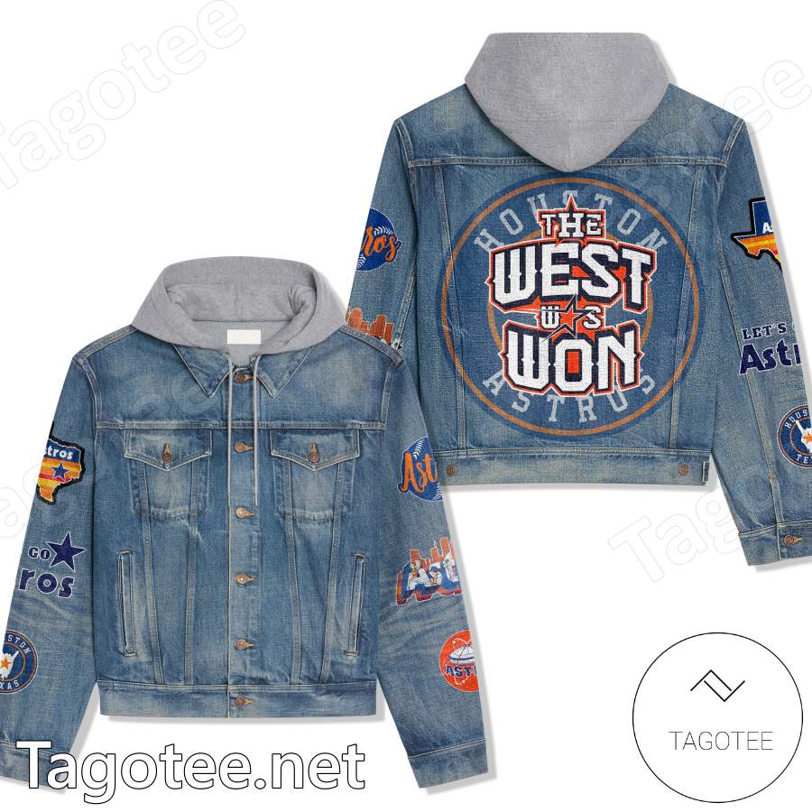 Houston Astros The West Won Hooded Denim Jacket