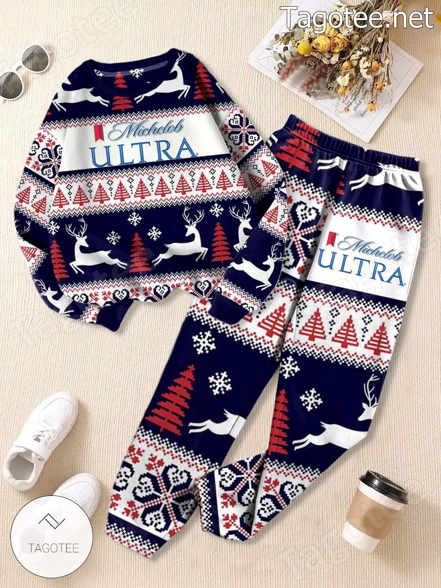 Michelob Ultra Ugly Christmas Sweatshirt And Pant