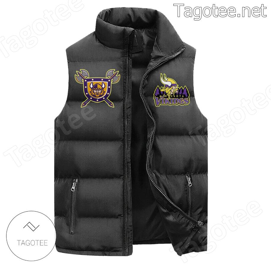 Minnesota Vikings Football Team Puffer Vest a