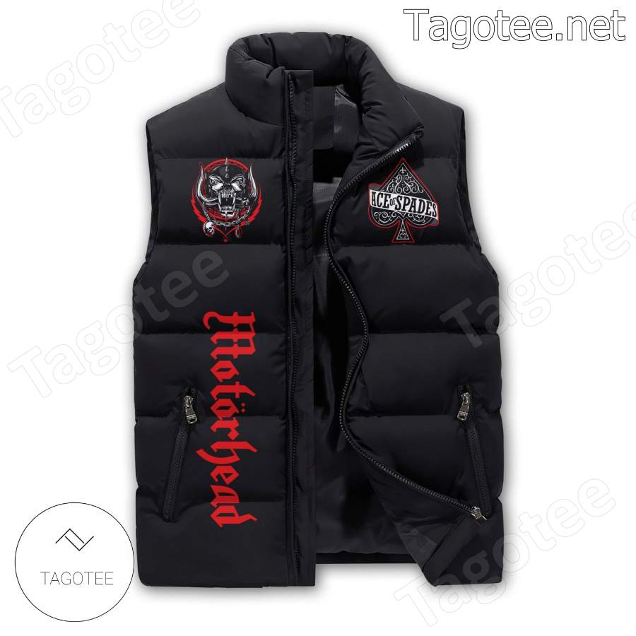 Motorhead Rock N Roll Ain't Worth The Name Puffer Vest a