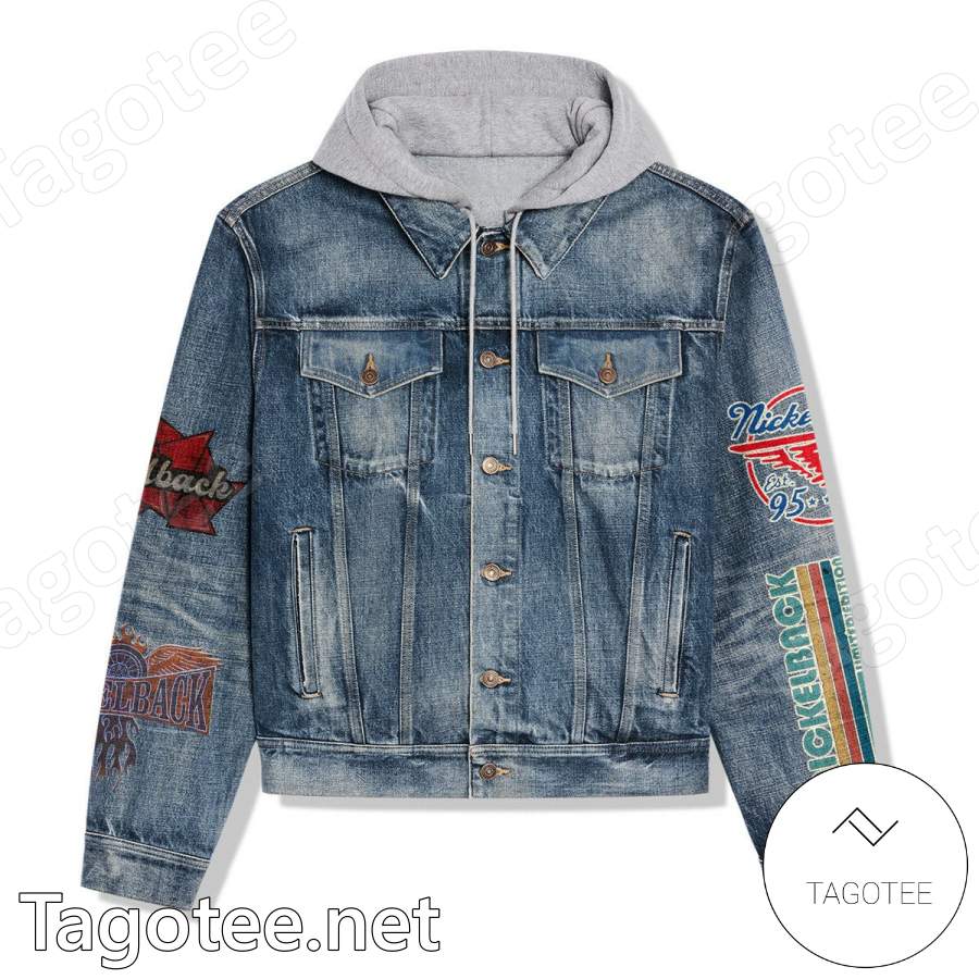 Nickelback Get Rollin' Hooded Denim Jacket a