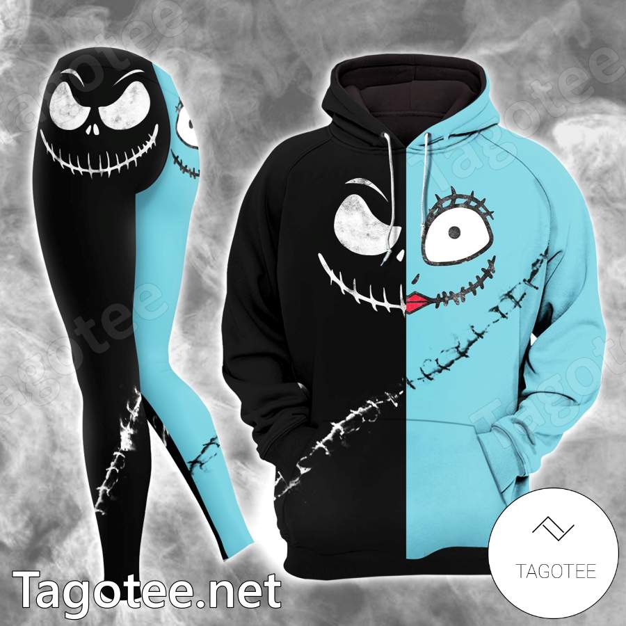 Nightmare Jack And Sally Face Hoodie And Leggings