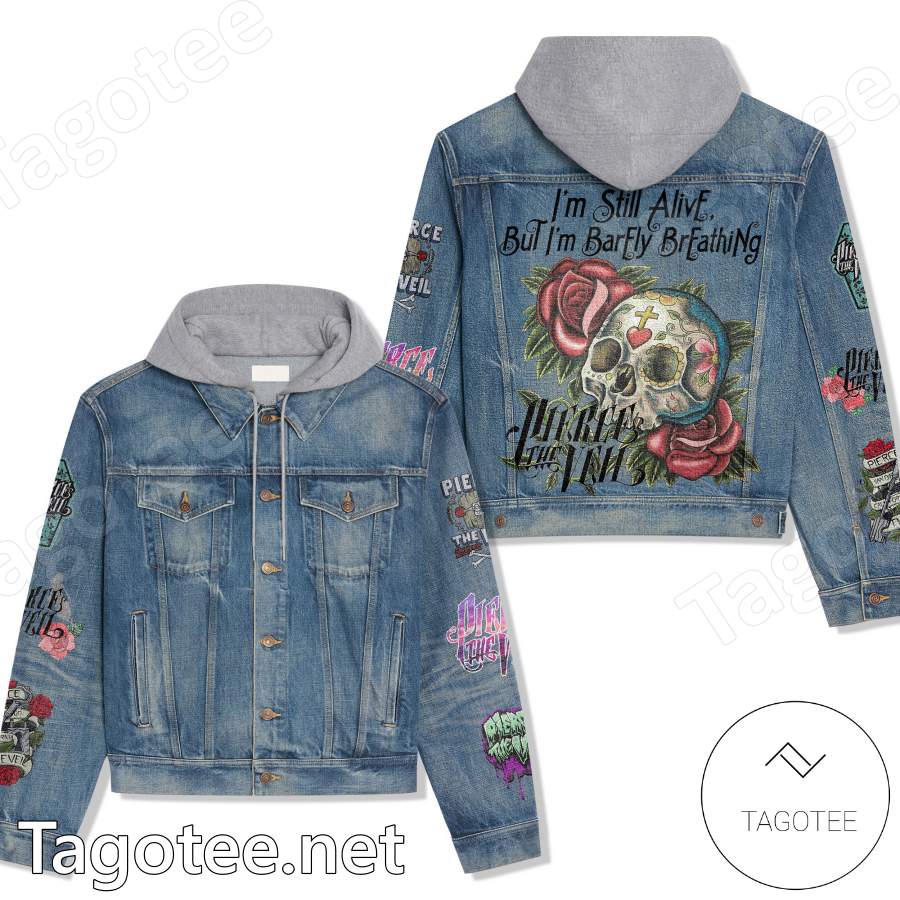 Pierce The Veil I'm Still Alive But I'm Barely Breathing Hooded Denim Jacket