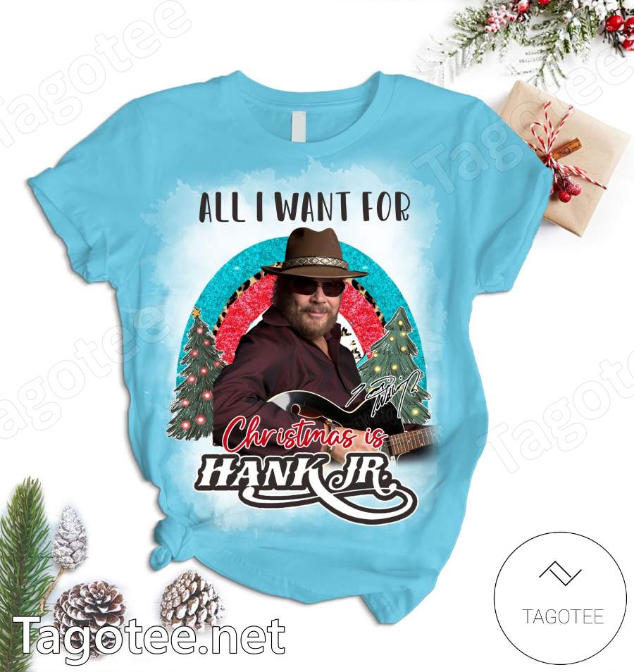 All I Want For Christmas Is Hank Jr Pajamas Set a