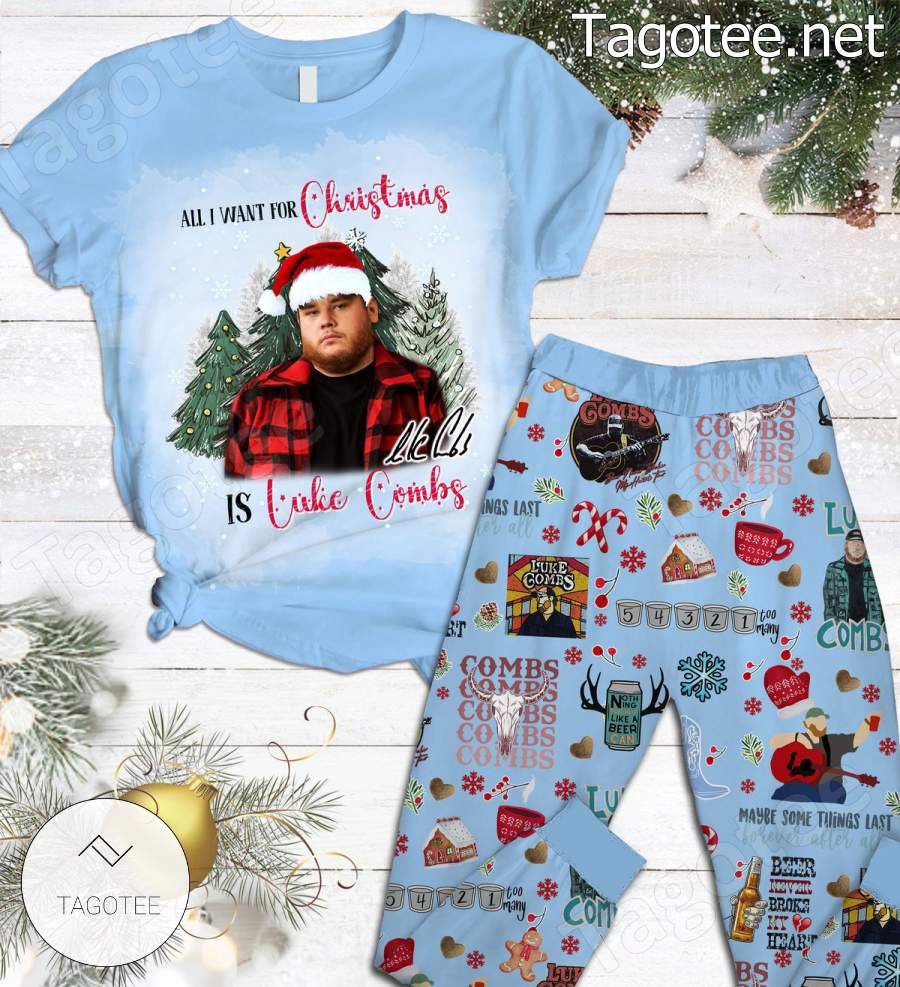 All I Want For Christmas Is Luke Combs Pajamas Set