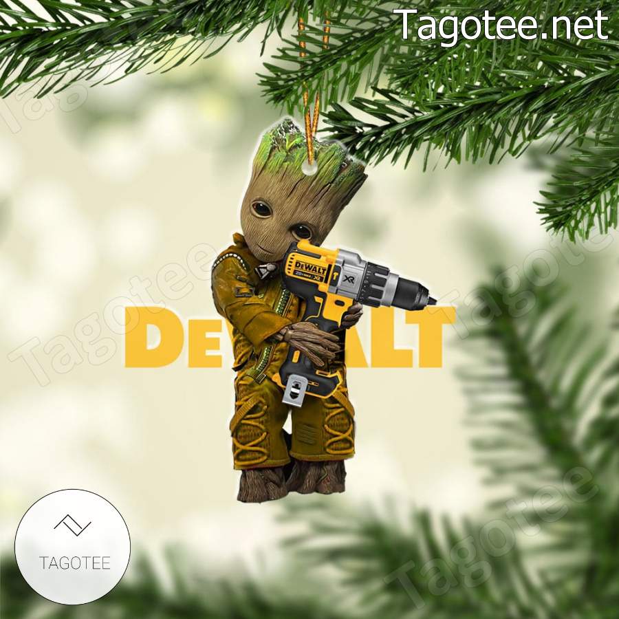 Baby Groot Dewalt Power Tools Ornament