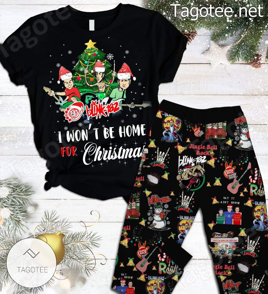 Blink-182 I Won't Be Home For Christmas Pajamas Set