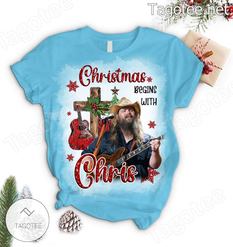 Christmas Begins With Chris Stapleton Pajamas Set a