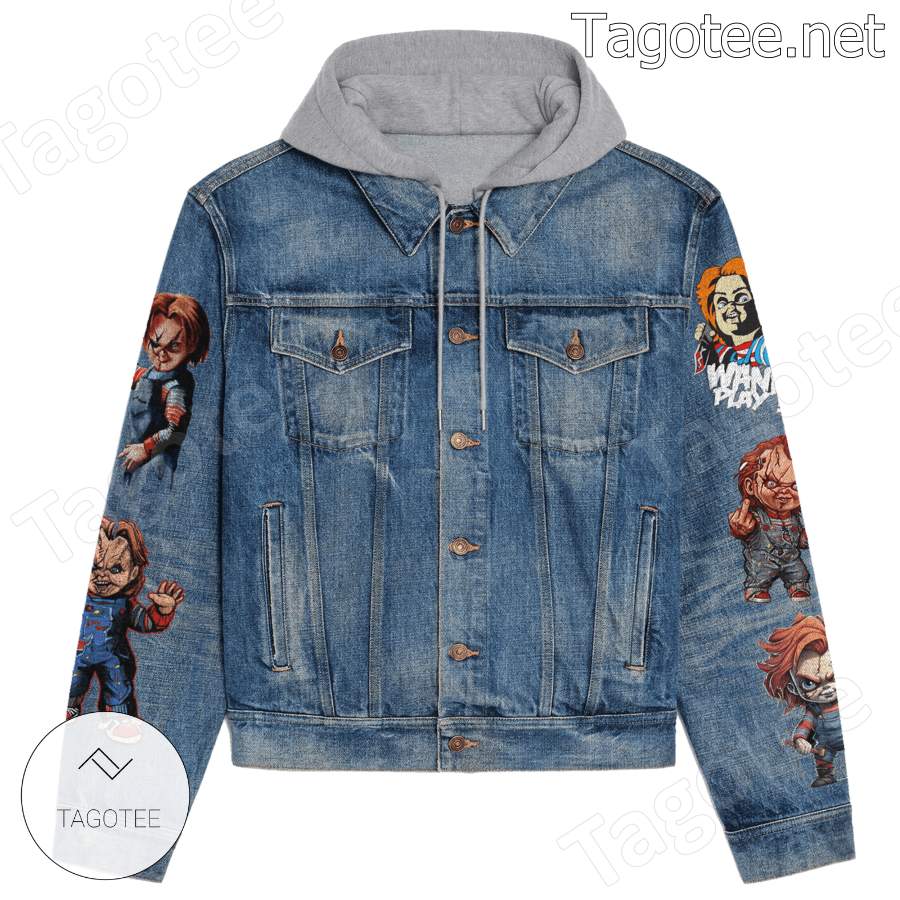 Chucky Killin It Since 1988 Hooded Jean Jacket a