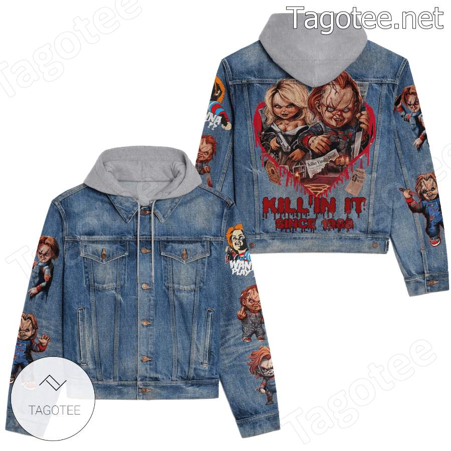 Chucky Killin It Since 1988 Hooded Jean Jacket